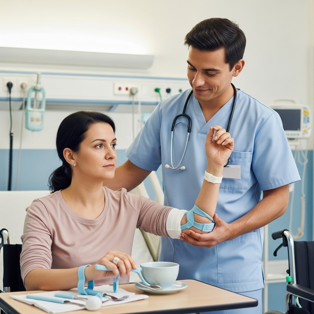 inme geçiren bireye rehabilitasyon